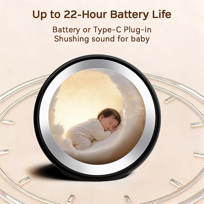 Portable Sound Machine White Noise Machine for Baby Kids Adults Sleeping with 32 Soothing Sounds 32 Volume Levels Brown Noise Machine with 4 Timer Memory Funtion for Travel Office Privacy