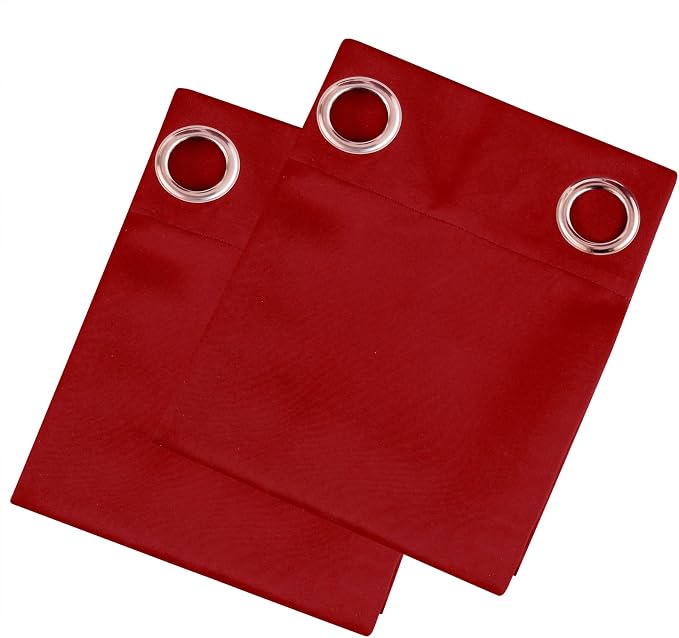 Blackout Curtains 52 x 90 Inch Long Bright Red Curtains Set of 2 Panels Room Darkening Curtains for Bedroom and Living Room