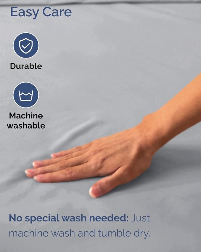 2 Pack Extra Deep Queen Fitted Sheets with Deep Pockets - Heathered Grey | Hotel Luxury Bottom Fitted Sheets Only, Soft, Fade & Wrinkle Free, Breathable & Comfy, All Around Elastic Fitted Sheets