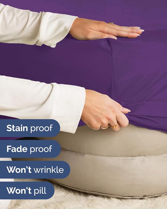 2 Pack Extra Deep Full Fitted Sheets with Extra Deep Pockets - Purple | Hotel Luxury Bottom Fitted Sheets Only, Soft, Fade & Wrinkle Free, Breathable & Comfy, All Around Elastic Fitted Sheets
