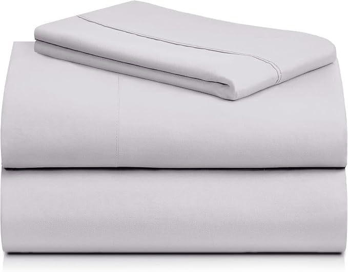 LuxClub Twin XL Sheets Set, Cooling & Soft Deep Pocket Bed Sheets, 3PC | LuxClub Silky Fitted Sheet & Pillowcase Sets, Breathable Hotel Luxury Bedding for Mattress Wrinkle Free, Dove Gray
