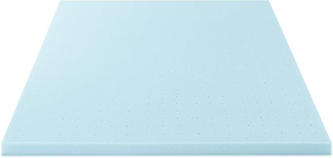 Best Price Mattress 2.5 Inch Ventilated Memory Foam Mattress Topper, Cooling Gel Infusion, CertiPUR-US Certified, Dorm Essentials, Queen