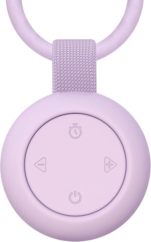 Portable Baby Sound Machine & Essentials for Babies & Kids-Purple | White Noise Machine[Timer Function][20 Soothing Sounds][15 Hours Battery Life]Travel,Registry,Gifts,Clips on Baby Stroller