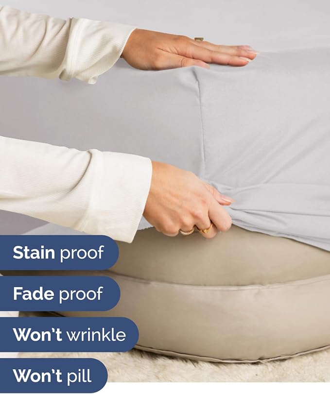 2 Pack Extra Deep Twin XL Fitted Sheets with Deep Pockets - French Grey | Hotel Luxury Bottom Fitted Sheets Only, Soft, Fade & Wrinkle Free, Breathable & Comfy, All Around Elastic Fitted Sheets