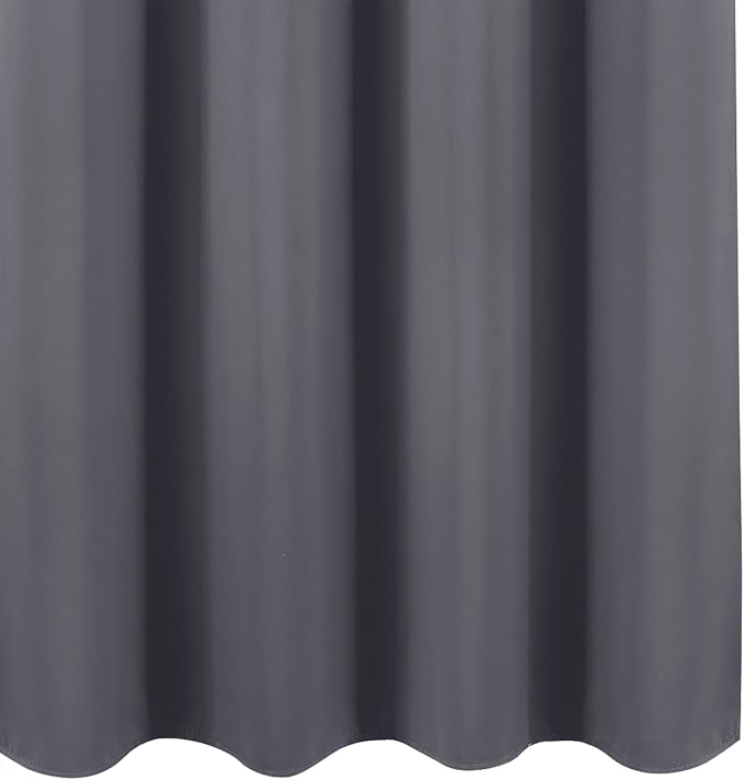 Blackout Curtains 66 x 54 Inch Long Grey Curtains Set of 2 Panels Room Darkening Curtains for Bedroom and Living Room
