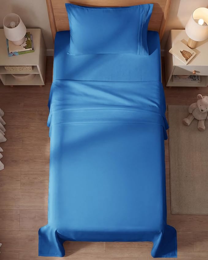 Twin Size 3 Piece Sheet Set - Breathable & Cooling Sheets - Royal Blue | Hotel Luxury Bed Sheets for Women & Men, Deep Pockets, Easy-Fit, Extra Soft and Wrinkle Free Sheets, Oeko-Tex Bed Sheet Set
