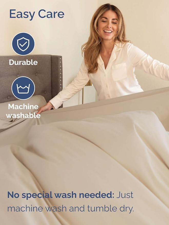 Extra Deep Full Sheet Set - 6 Piece Breathable and Cooling Sheets - Wheat | Hotel Luxury Bed Sheets Set, Easy & Secure Fit, Ultra-Soft, Wrinkle & Fade Free, Comfy Sheets Set with Extra Deep Pockets