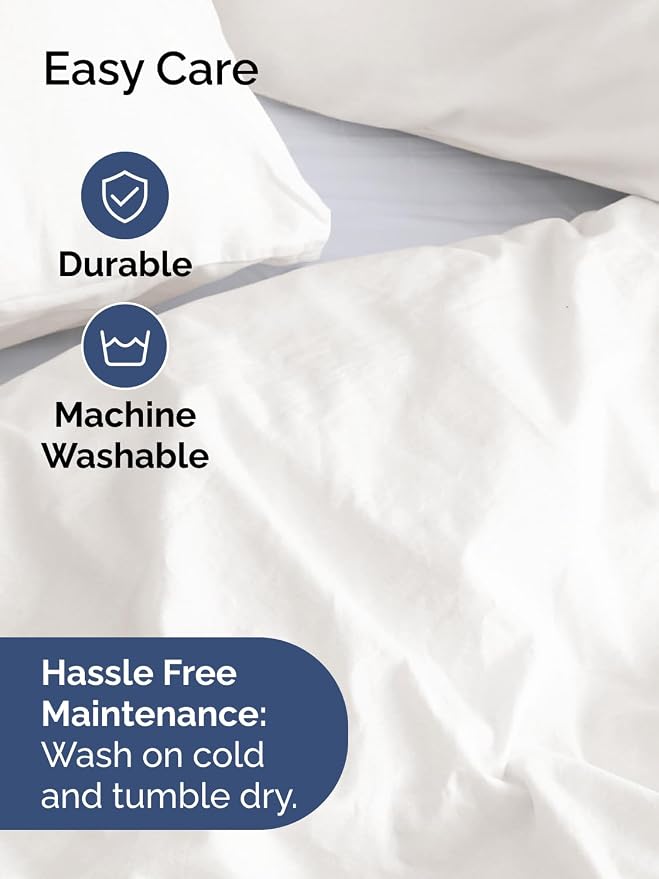 Duvet Cover Super Queen - 3 Piece with Zipper Closure - Antique White | Extra Soft, Breathable, Super Queen Duvet Cover 98" x 90" w/ 2 Pillow Shams, Zipper Closures & Ties, Women, Men, Kids & Teens