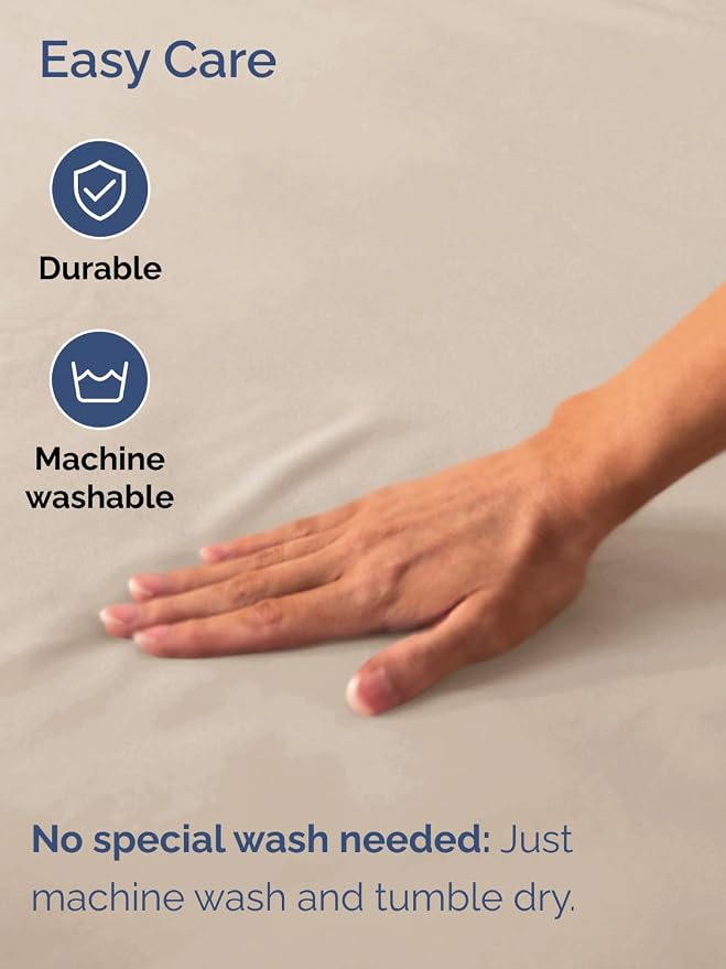 Extra Deep Split King Fitted Sheet - Single Fitted Sheet Only - Wheat | Easily Fits 18 inch to 24 inch Mattress, Soft, Wrinkle Free, Breathable & Comfy, Extra Deep Pockets Hotel Luxury Fitted Sheet