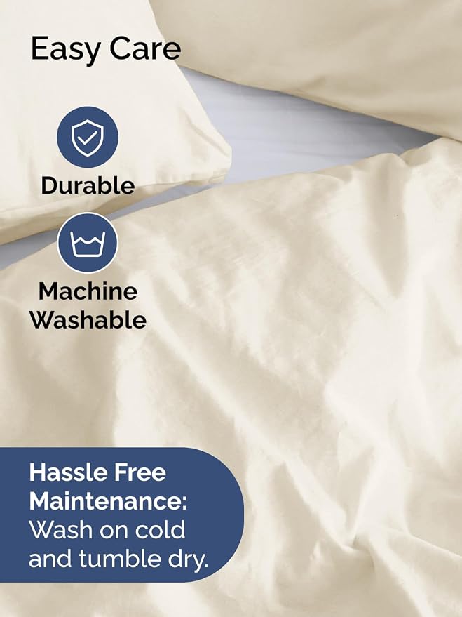 Duvet Cover Queen Size - Soft 3 Piece with Zipper Closure - Off White | Extra Soft, Breathable, Queen Duvet Cover 90" x 90" with 2 Pillow Shams, Zipper Closures & Ties, Women, Men, Kids & Teens