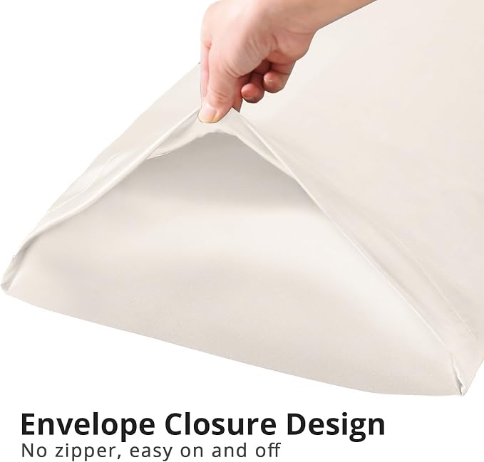Body Pillow with Satin Pillowcase, Body Pillow for Adults, Beige | 20"x54", Removable Cover, OEKO-TEX Certified Down Alternative Filling,Washing Machine