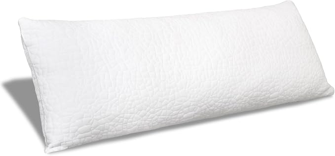 DWCN Adjustable Body Pillow for Adults - 20x54 Inch Shredded Memory Foam Body Pillow with Removable & Washable Pillowcase, Full Body Support for Side Sleepers, Pregnancy & Pain Relief