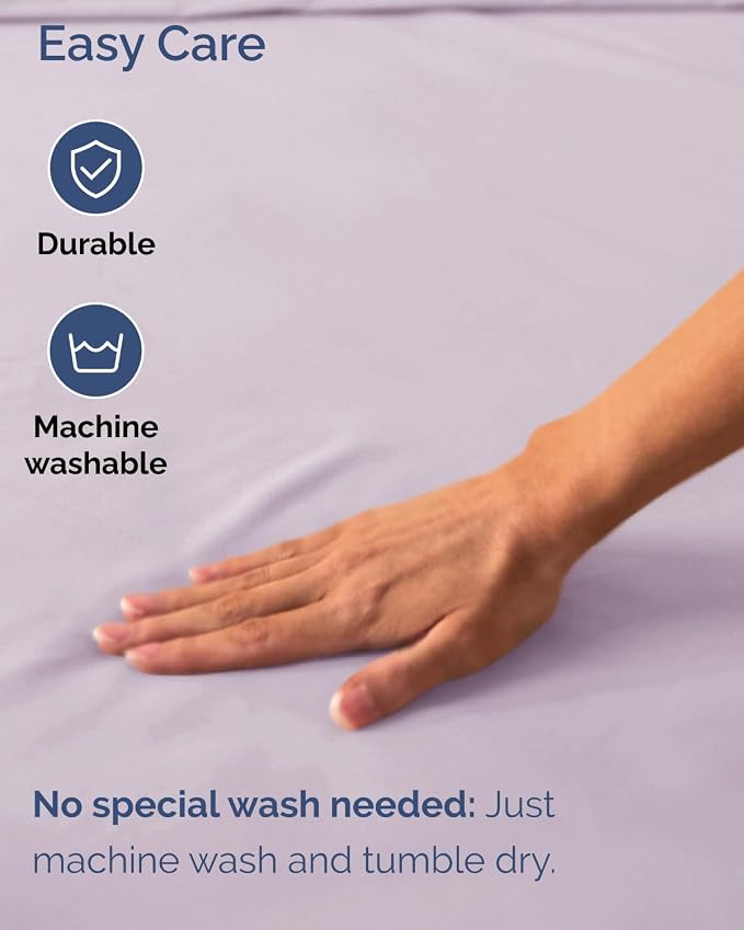 2 Pack Extra Deep Full Fitted Sheets with Deep Pockets - Light Lavender | Hotel Luxury Bottom Fitted Sheets Only, Soft, Fade & Wrinkle Free, Breathable & Comfy, All Around Elastic Fitted Sheets