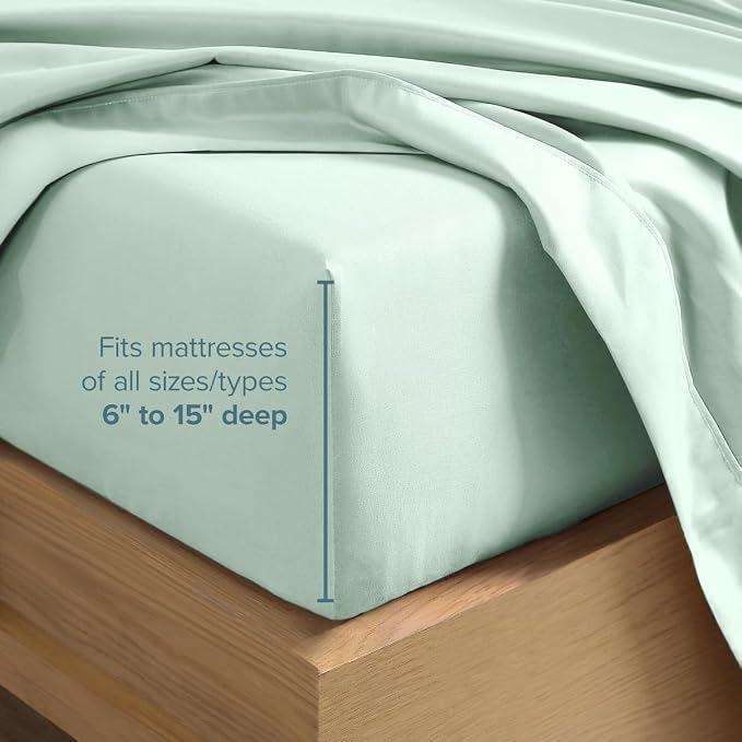 Bare Home King Sheet Set - 1800 Ultra-Soft (King, Spring Mint) | Deep Pockets 6 to 15 Inches, Breathable, Hypoallergenic, Hotel Luxury, Easy Fit, Soft, All-Season