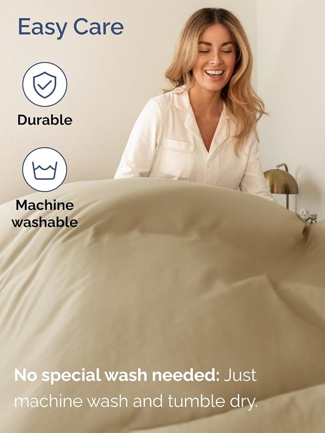 Extra Deep Queen Sheet Set - 6 Piece Breathable and Cooling Sheets - Beige | Hotel Luxury Bed Sheets Set, Easy & Secure Fit, Ultra-Soft, Wrinkle & Fade Free, Comfy Sheets Set with Extra Deep Pockets