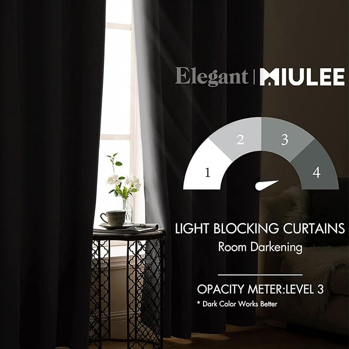 MIULEE Closet Curtain for Open Closet Without Door Grommet Top 34x80 Inches | Covers Closet, Privacy Curtains for Room Divider, Sun/Light Blocking, Quality Fabric, Doorway