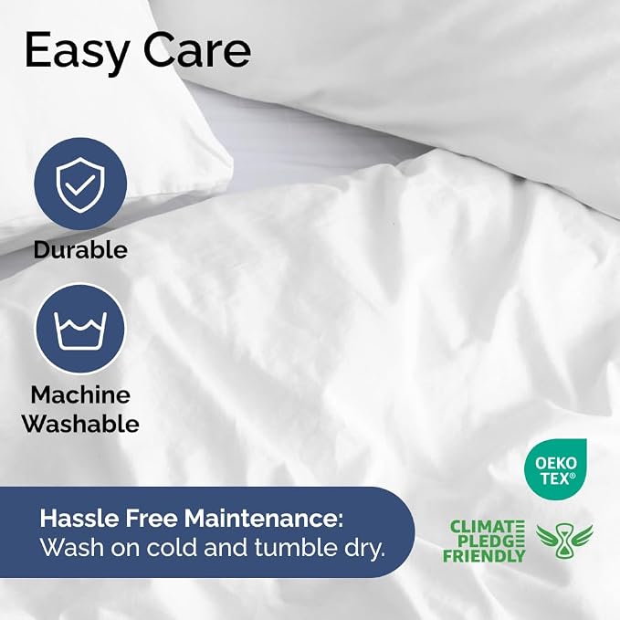 Duvet Cover Oversized Queen Size - 3 Piece with Zipper Closure - White | Soft, Breathable, Oversized Queen Duvet Cover 98" x 98" with 2 Pillow Shams, Zipper Closures & Ties, Women, Men, Kids & Teens