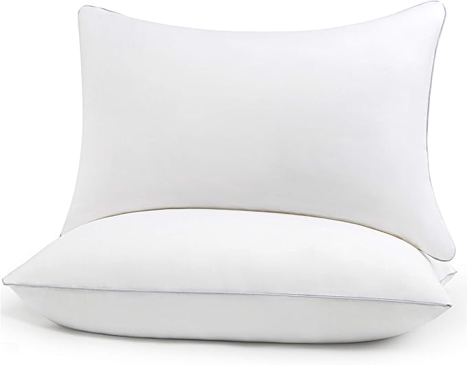 HIMOON Bed Pillows for Sleeping 2 Pack,Standard Size Cooling Pillows Set of 2,Top-end Microfiber Cover for Side Stomach Back Sleepers