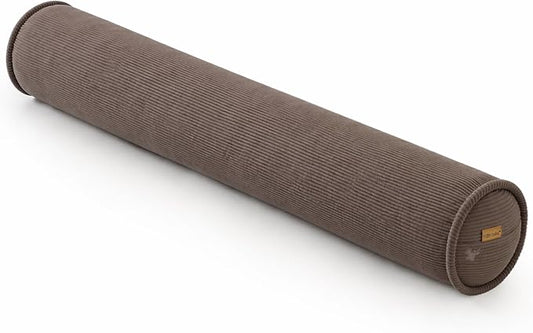 Corduroy Body Pillow for Side Sleepers, Full Body Support Cylinder Bolster Pillow for Adults, Cozy Hugging Pillow for Relaxing Sleep, 59 x 7.87 Inches, Chocolate