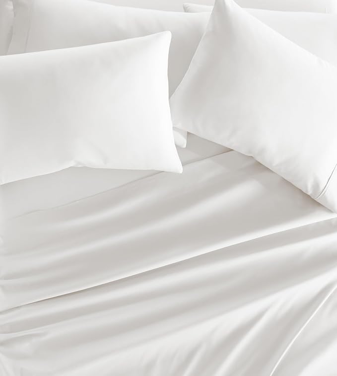 Linen Market Brushed Microfiber Twin XL Sheet Set 3 Piece – Oeko-TEX Certified Ultra Soft & Wrinkle-Free - 16" Deep Pocket Sheets - Easy Care Twin XL Size - White
