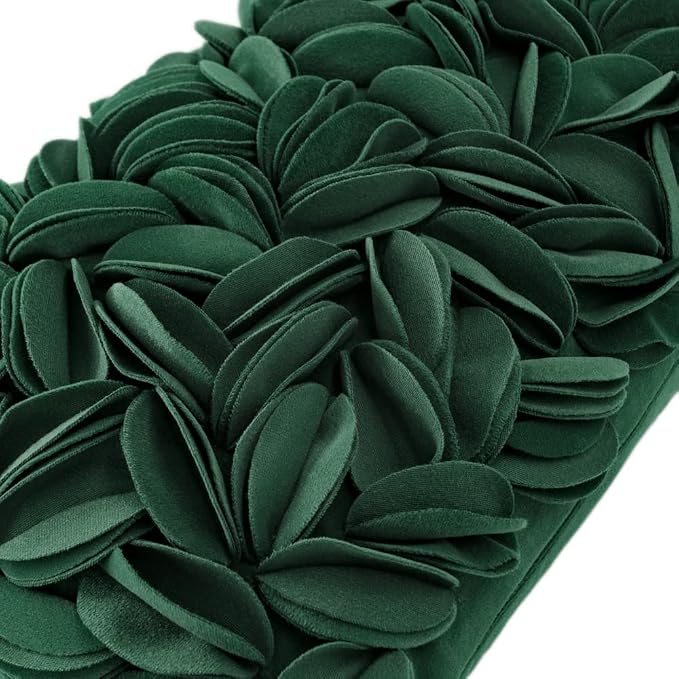 KINGROSE 3D Floral Throw Pillow Case Home Decorative Pillow Cover Soft Cushion Cover Sofa Couch Bed Living Room 12 x 20 Inches Dark Green
