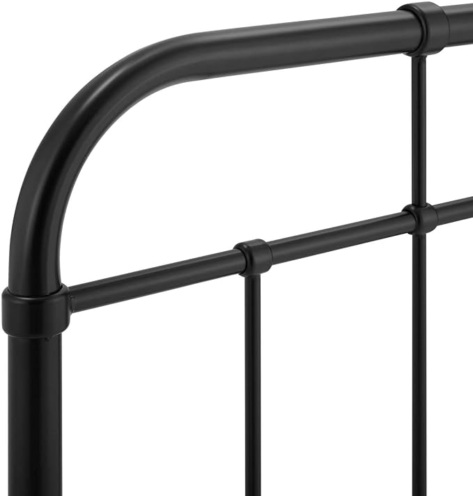 Modway Alessia Modern Farmhouse Metal King Headboard in Black