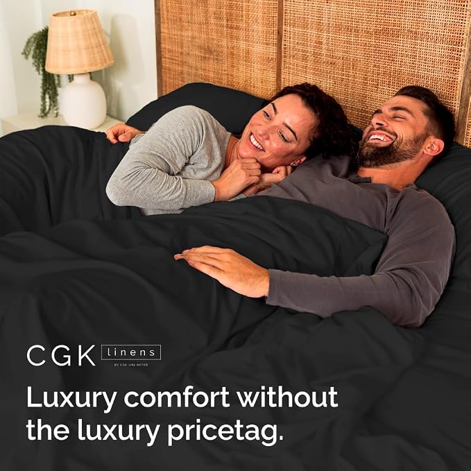 Bulk Case Pack of 20 Flat Sheets - King Size Flat Sheets - Black | Wholesale Bulk Flat Sheets for Hotels, Spas & Airbnbs, Soft, Cooling & Breathable, Wrinkle Free, Fade & Shrink Resistant