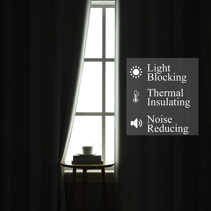 Lilac and Greyish White Ombre Blackout Curtains for Bedroom 45 Inch Long | Estelar Textiler Room Darkening Gradient Living Room Curtains,Thermal Insulated,Light Blocking Grommet Drapes,52x45,2 Panels