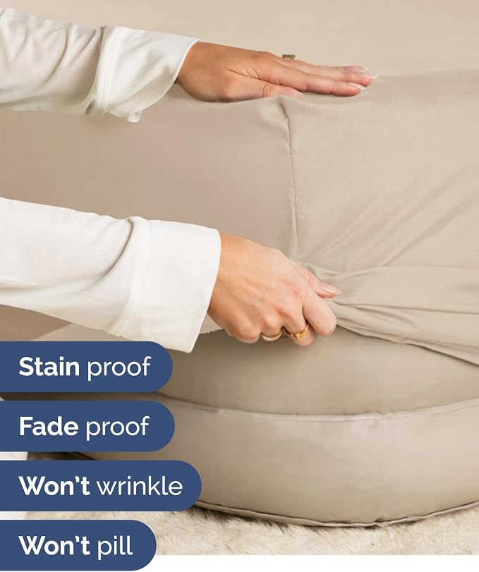 2 Pack Extra Deep Twin XL Fitted Sheets with Extra Deep Pockets - Cream | Hotel Luxury Bottom Fitted Sheets Only, Soft, Fade & Wrinkle Free, Breathable & Comfy, All Around Elastic Fitted Sheets