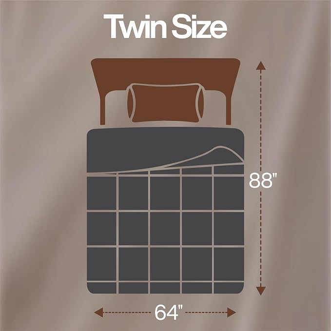 Utopia Bedding Twin Comforter, Duvet Insert, Grey, 64 x 88 Inches | Soft and Fluffy Down Alternative Bed Comforter, All Season, Breathable, Corner Tabs, Box Stitched, Durable, Machine Washable