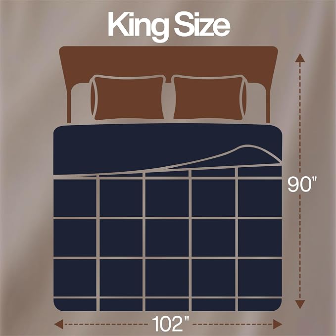 Utopia Bedding Comforter King Size, Duvet Insert, Navy, 90 x 102 Inches | Soft and Fluffy Down Alternative Bed Comforter, All Season, Breathable, Corner Tabs, Box Stitched, Durable, Machine Washable