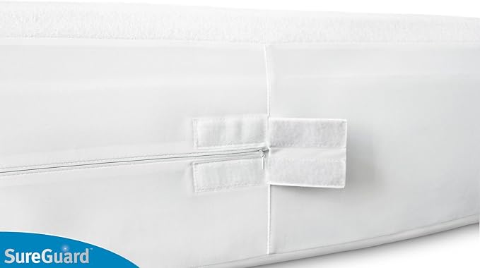 SureGuard Full (13-16" Deep) Zippered Mattress Protector Encasement | Six-Sided Waterproof, Bed Bug Proof, Hypoallergenic Dust Mite Mattress Cover, Soft Noiseless Breathable Cotton Terry Top Pad