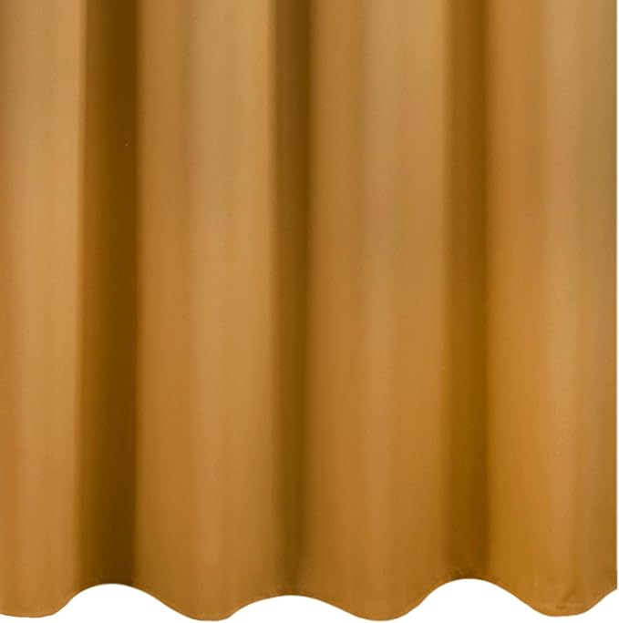 Blackout Curtains 66 x 72 Inch Long Mustard Yellow Curtains Set of 2 Panels Room Darkening Curtains for Bedroom and Living Room