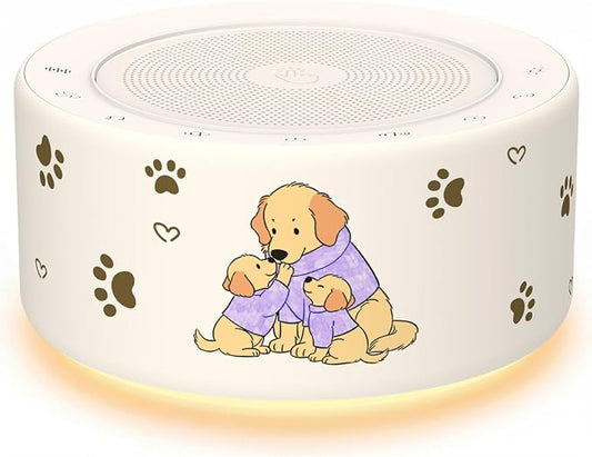 Kipcush White Noise Machine for Baby & Adults, Sleep Sound Machine with 30 Soothing Sounds, 8-Color Night Light, Memory Function, White Noise for Sleeping, Nursery, Office, Travel, Relaxation