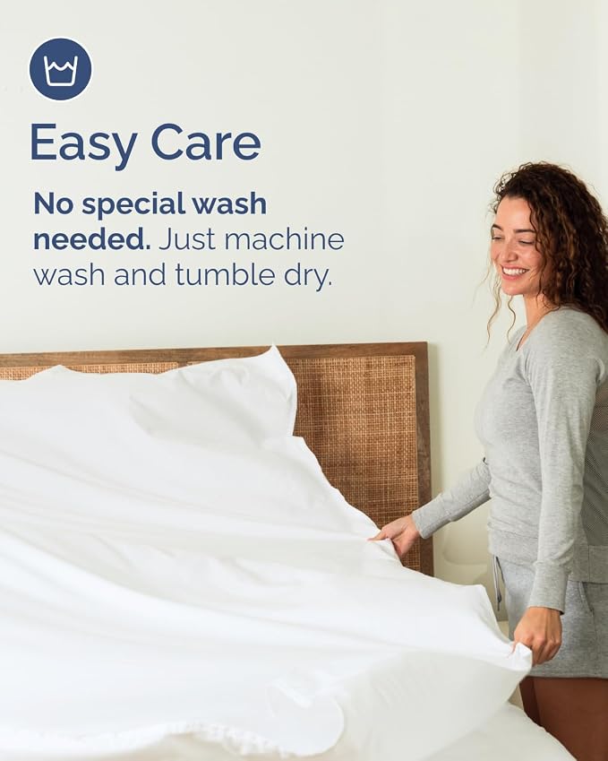 King Flat Sheet - Single Top Flat Sheet Only - Breathable & Cooling - White | Hotel Luxury Top Flat Sheet Only, Ultra-Soft, Breathable & Cooling, Fade & Wrinkle Free, Easy-Care, Stain & Shrink Resistant