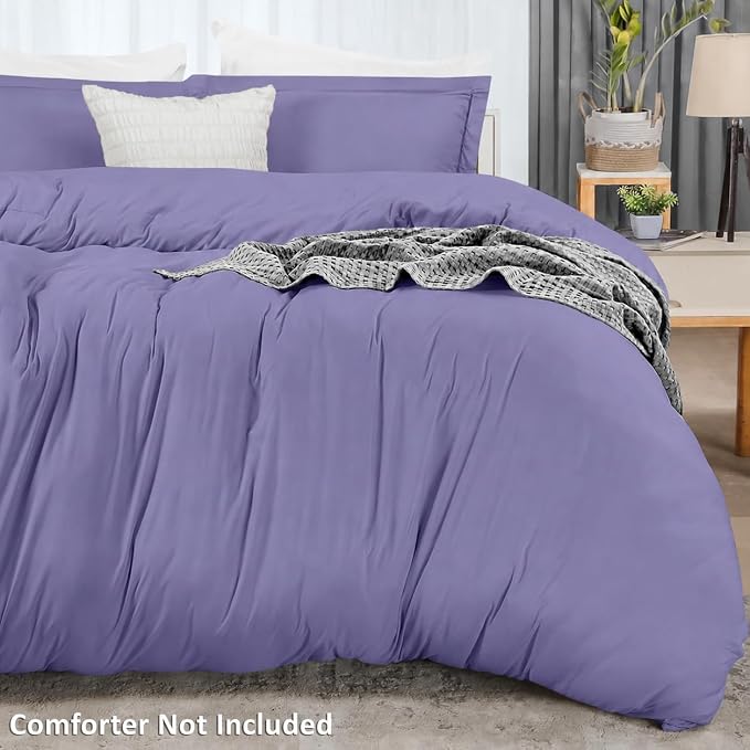 Duvet Cover Queen, 3 Piece Cotton Like Polyester With Zipper Closure, Peri | Extra Soft and Breathable, Wrinkle & Fade Resistant, Includes Duvet Cover and 2 Pillow Shams, Comforter Not Included, OekoTex