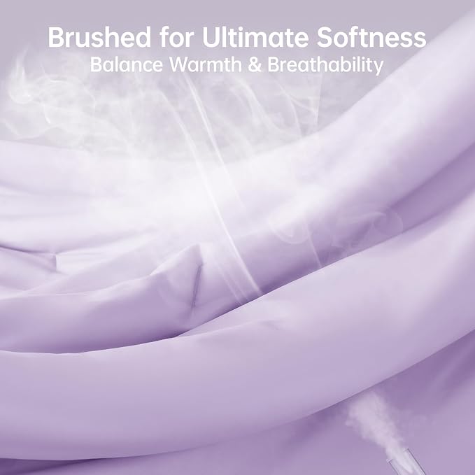 Full Comforter Sets, All Season Ultra Soft Down Alternative Bedding - 3 Piece Lightweight Bed Set Includes 1 Comforter (82"x86") and 2 Pillow Shams (20"x26"), Crystal Purple