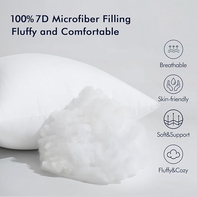 MIULEE 12x24 Inch Throw Pillow Insert for Couch Sofa Bed | Premium Virgin Filling, Soft Brushed Fabric, Rectangle Decorative Pillow,Lumbar Support