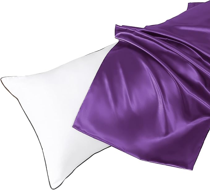 Body Pillow with Satin Pillowcase, Body Pillow for Adults | 20"x54", Removable Cover, OEKO-TEX Certified Down Alternative Filling,Washing Machine