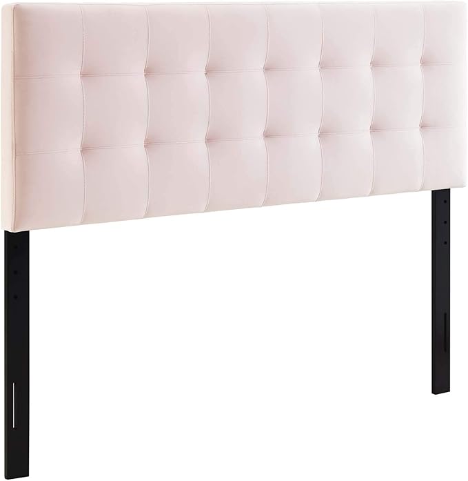 Modway Lily Biscuit Tufted Full Performance Velvet Headboard, Pink