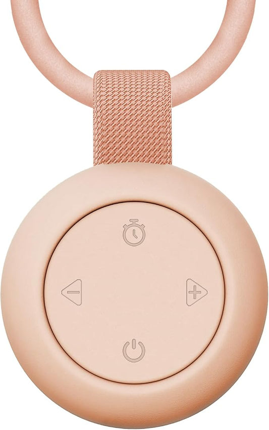Portable Baby Sound Machine & Essentials for Babies & Kids-Peach | White Noise Machine[Timer Function][20 Soothing Sounds][15 Hours Battery Life]Travel,Registry,Gifts,Clips on Baby Stroller