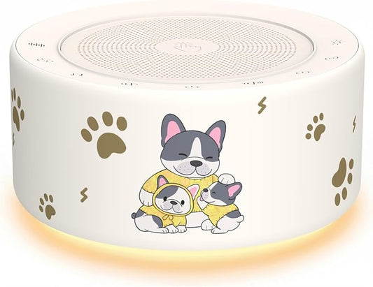 Kipcush White Noise Machine for Baby & Adults, Sleep Sound Machine with 30 Soothing Sounds, 8-Color Night Light, Memory Function, White Noise for Sleeping, Nursery, Office, Travel, Relaxation