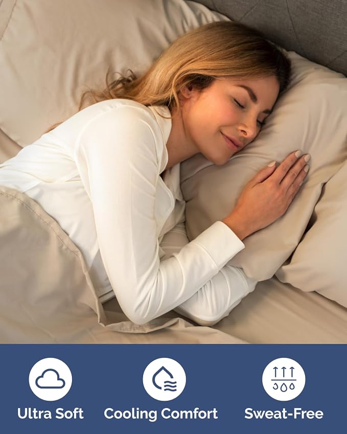 2 Pack Extra Deep Twin XL Fitted Sheets with Extra Deep Pockets - Cream | Hotel Luxury Bottom Fitted Sheets Only, Soft, Fade & Wrinkle Free, Breathable & Comfy, All Around Elastic Fitted Sheets