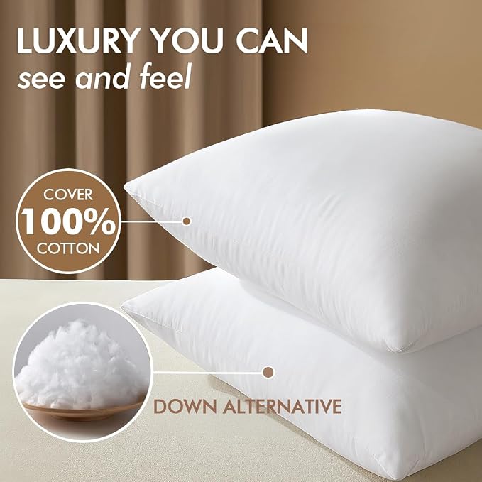 MIULEE 12x16 Inch Synthetic Down Alternative Pillow Insert | Decorative Throw Pillow 12 x 16 Inch Body Bed Sleeping Ultra Soft Fluffy Form for Sofa Couch Bed