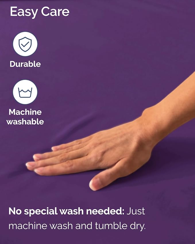 2 Pack Extra Deep Full Fitted Sheets with Extra Deep Pockets - Purple | Hotel Luxury Bottom Fitted Sheets Only, Soft, Fade & Wrinkle Free, Breathable & Comfy, All Around Elastic Fitted Sheets