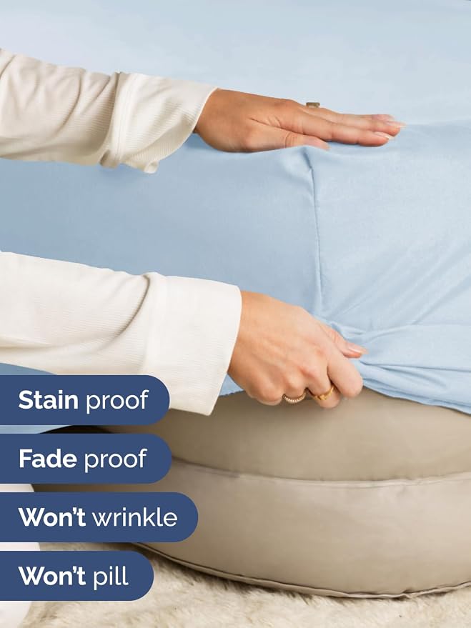 Deep Twin XL Fitted Sheet - College Dorm Room Essentials - Sky Blue | Easily Fits 18 inch to 24 inch Mattress, Wrinkle Resistant, Soft, Breathable & Comfy, Extra Deep Pockets Fitted Sheet