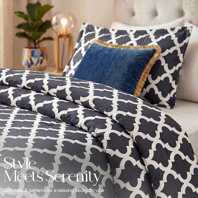 Utopia Bedding 2 Pc Twin Comforter Set, Printed Comforter, Grey | Comforter Set Includes Comforter (64x88) Inches, 1 Sham (20x26) Inches. Soft Microfiber Down Alternative, Machine Washable.