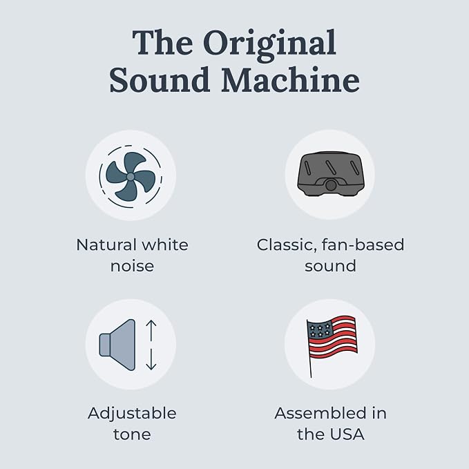Yogasleep Dohm Uno White Noise Sound Machine, Real Fan Inside for Non-Looping White Noise, Sleep Aid, Office Privacy & Meditation for Adults & Baby, Registry Gift (Charcoal)