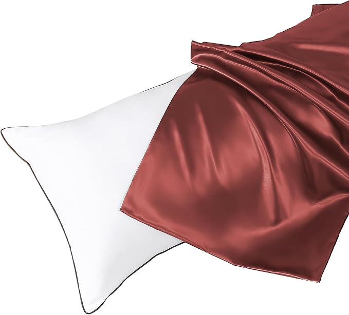 Body Pillow with Satin Pillowcase, Body Pillow for Adults | 20"x54", Removable Cover, OEKO-TEX Certified Down Alternative Filling,Washing Machine