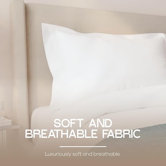 Bulk 10-Pack Hotels Twin Duvet Cover Set for Resort & Guest House, White | Commercial Bedding Set with 10 Duvet Covers (68x90") and 10 Pillow Shams (20x26") with 2" Flange. Comforter Not Included.